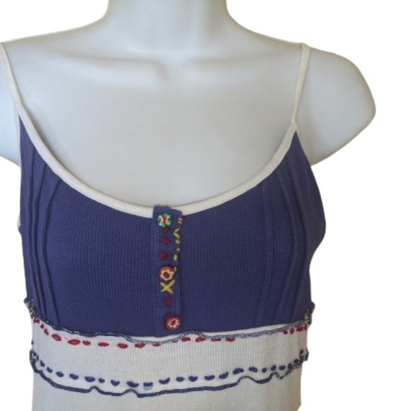 White and Blue Summer Dress Size Large --- - Picture 4 of 4